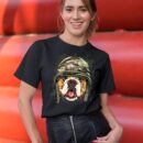 Linocasa– American Bulldog Soldier Veteran Dog T-Shirt
