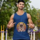 Linocasa– Retro Yoga Dog Pug Sunset Tank Top