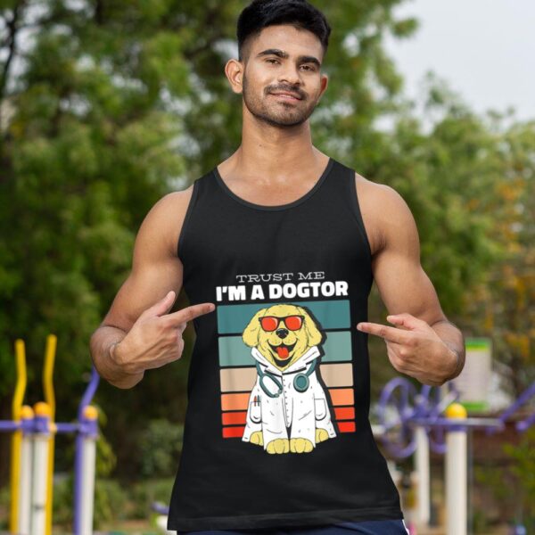 Linocasa– Trust Me I Am A Dogtor Tank Top - Image 3