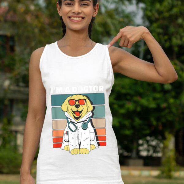 Linocasa– Trust Me I Am A Dogtor Tank Top - Image 8
