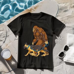 Linocasa– Bigfoot Dog Walk German Shepherd T-Shirt