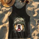 Linocasa– American Bulldog Soldier Veteran Dog Tank Top