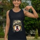 Linocasa– American Bulldog Soldier Veteran Dog Tank Top