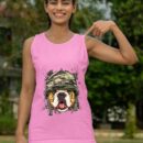Linocasa– American Bulldog Soldier Veteran Dog Tank Top