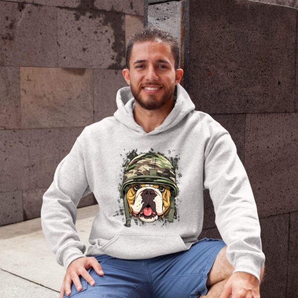 Linocasa– American Bulldog Soldier Veteran Dog Hoodie - Image 5