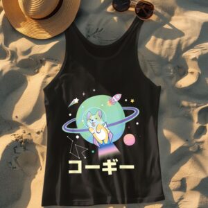 Linocasa– Astronaut Corgi Space Japanese Corgis Tank Top