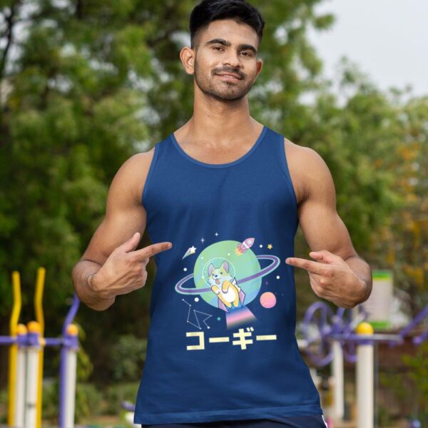 Linocasa– Astronaut Corgi Space Japanese Corgis Tank Top - Image 4