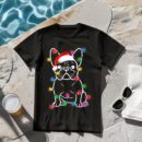 Linocasa– Christmas Lights Dog French Bulldog T-Shirt