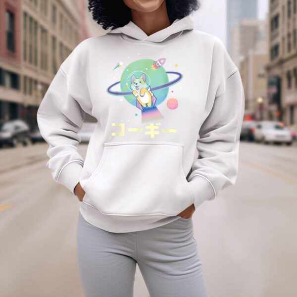 Linocasa– Astronaut Corgi Space Japanese Corgis Hoodie - Image 8