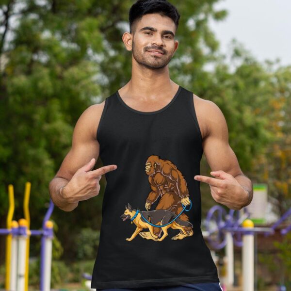 Linocasa– Bigfoot Dog Walk German Shepherd Tank Top - Image 3