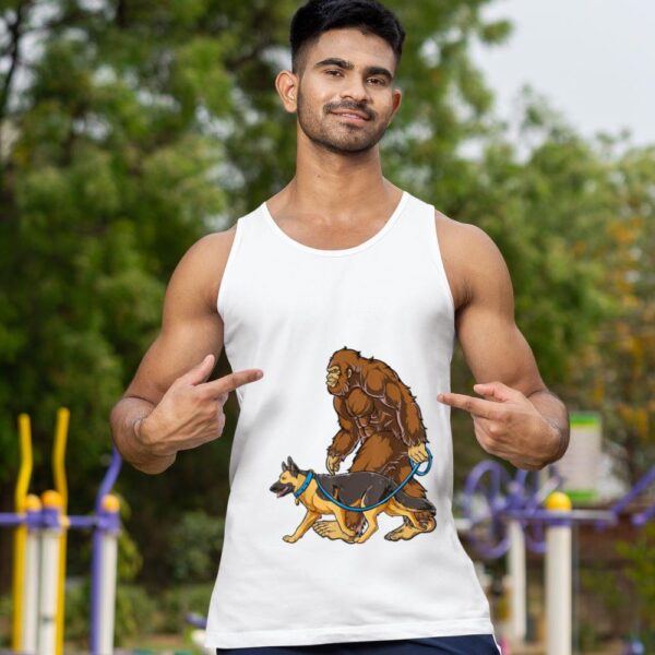 Linocasa– Bigfoot Dog Walk German Shepherd Tank Top - Image 5