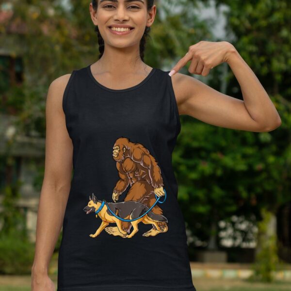 Linocasa– Bigfoot Dog Walk German Shepherd Tank Top - Image 6