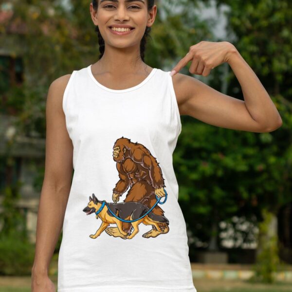 Linocasa– Bigfoot Dog Walk German Shepherd Tank Top - Image 8