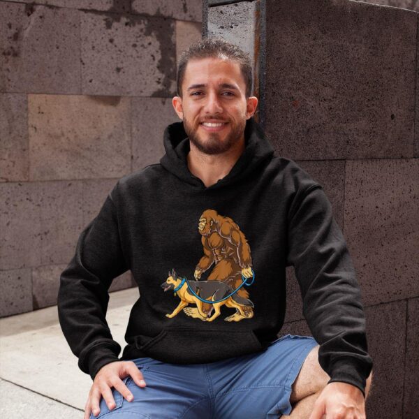 Linocasa– Bigfoot Dog Walk German Shepherd Hoodie - Image 3