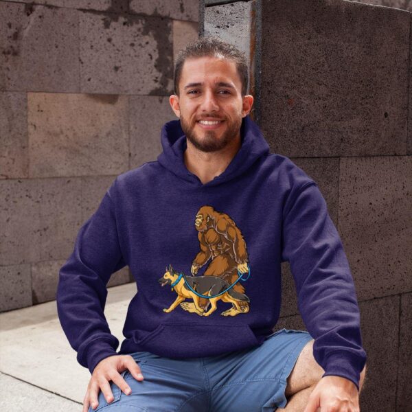 Linocasa– Bigfoot Dog Walk German Shepherd Hoodie - Image 4