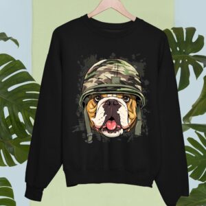 Linocasa– American Bulldog Soldier Veteran Dog Sweatshirt