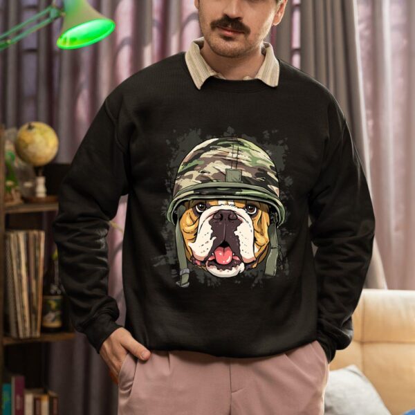 Linocasa– American Bulldog Soldier Veteran Dog Sweatshirt - Image 3