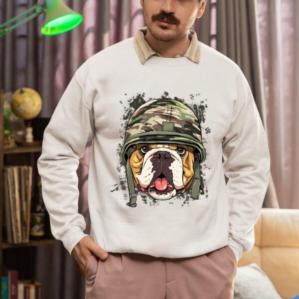 Linocasa– American Bulldog Soldier Veteran Dog Sweatshirt - Image 5