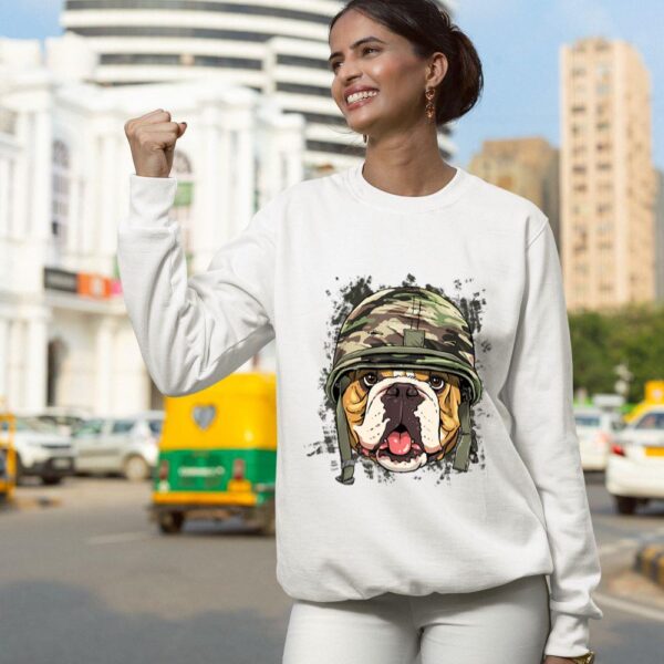 Linocasa– American Bulldog Soldier Veteran Dog Sweatshirt - Image 8