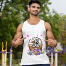 Linocasa– Bunny English Bulldog Dog Easter Eggs Tank Top