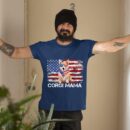 Linocasa– Corgi Mama American USA Flag T-Shirt