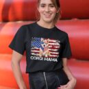Linocasa– Corgi Mama American USA Flag T-Shirt
