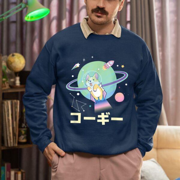 Linocasa– Astronaut Corgi Space Japanese Corgis Sweatshirt - Image 4