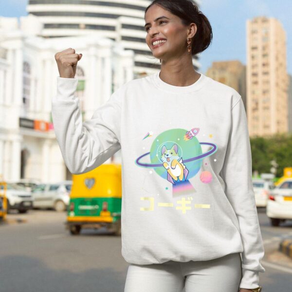 Linocasa– Astronaut Corgi Space Japanese Corgis Sweatshirt - Image 8