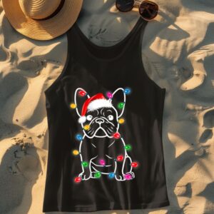 Linocasa– Christmas Lights Dog French Bulldog Tank Top