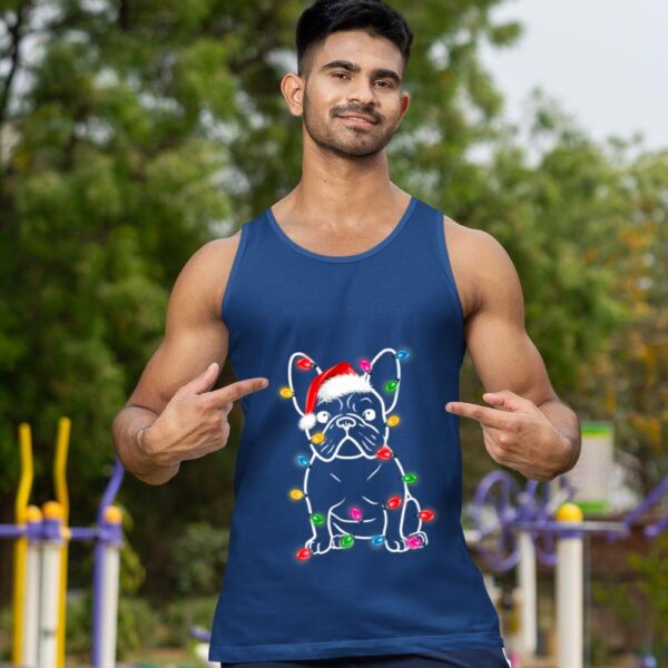 Linocasa– Christmas Lights Dog French Bulldog Tank Top - Image 4