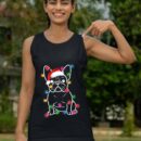 Linocasa– Christmas Lights Dog French Bulldog Tank Top