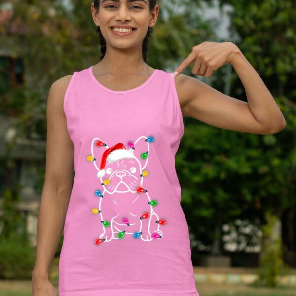 Linocasa– Christmas Lights Dog French Bulldog Tank Top - Image 7
