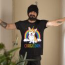 Linocasa– Corgicorn Corgi Unicorn Space Galaxy T-Shirt