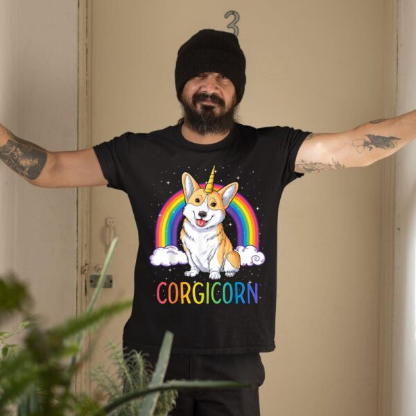 Linocasa– Corgicorn Corgi Unicorn Space Galaxy T-Shirt - Image 3