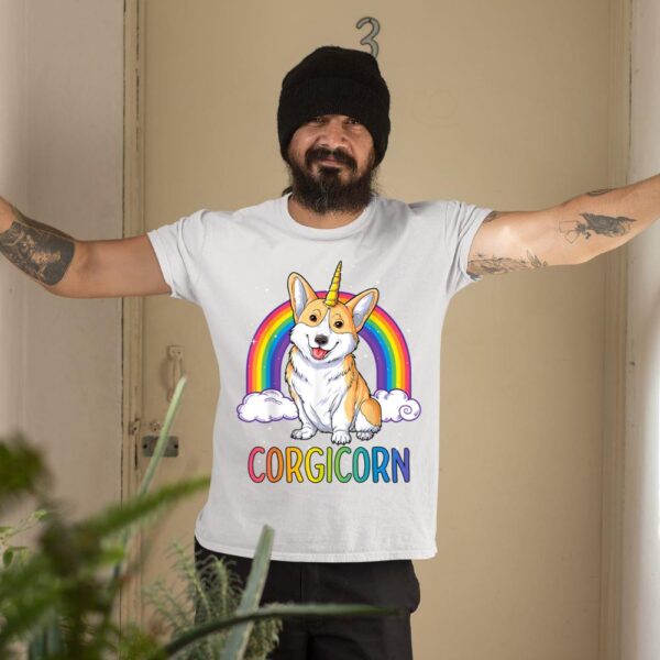 Linocasa– Corgicorn Corgi Unicorn Space Galaxy T-Shirt - Image 5