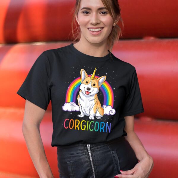 Linocasa– Corgicorn Corgi Unicorn Space Galaxy T-Shirt - Image 6