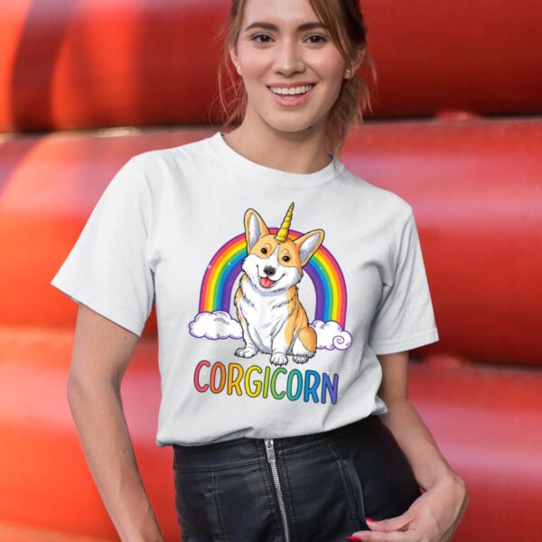 Linocasa– Corgicorn Corgi Unicorn Space Galaxy T-Shirt - Image 8
