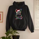 Linocasa– Christmas Lights Dog French Bulldog Hoodie