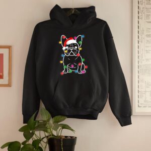 Linocasa– Christmas Lights Dog French Bulldog Hoodie