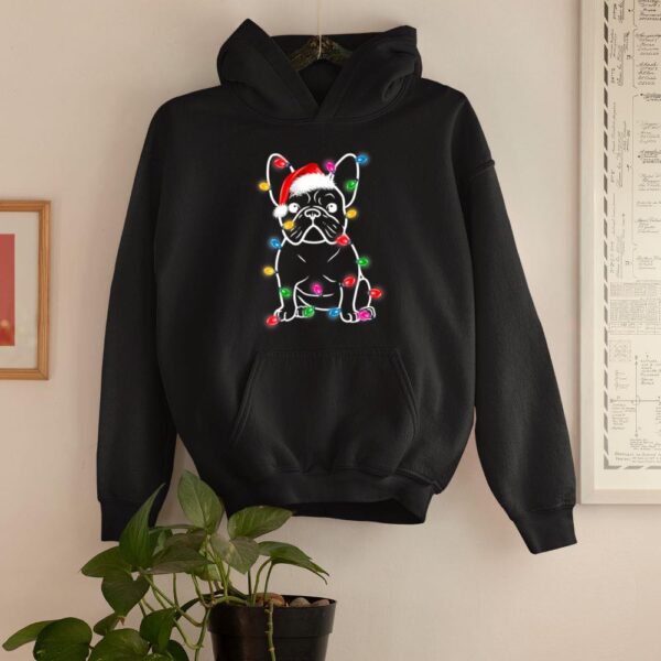 Linocasa– Christmas Lights Dog French Bulldog Hoodie