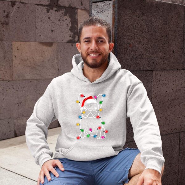Linocasa– Christmas Lights Dog French Bulldog Hoodie - Image 5