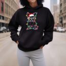Linocasa– Christmas Lights Dog French Bulldog Hoodie