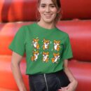 Linocasa– Cute Floss Dancing Corgi Puppies Dog T-Shirt