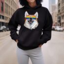 Linocasa– Corgi Dog Rainbow Sunglasses LGBT Pride Hoodie