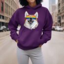 Linocasa– Corgi Dog Rainbow Sunglasses LGBT Pride Hoodie