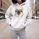 Linocasa– Corgi Dog Rainbow Sunglasses LGBT Pride Hoodie