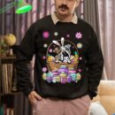 Linocasa– Bunny English Bulldog Dog Easter Eggs Sweatshirt
