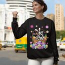 Linocasa– Bunny English Bulldog Dog Easter Eggs Sweatshirt