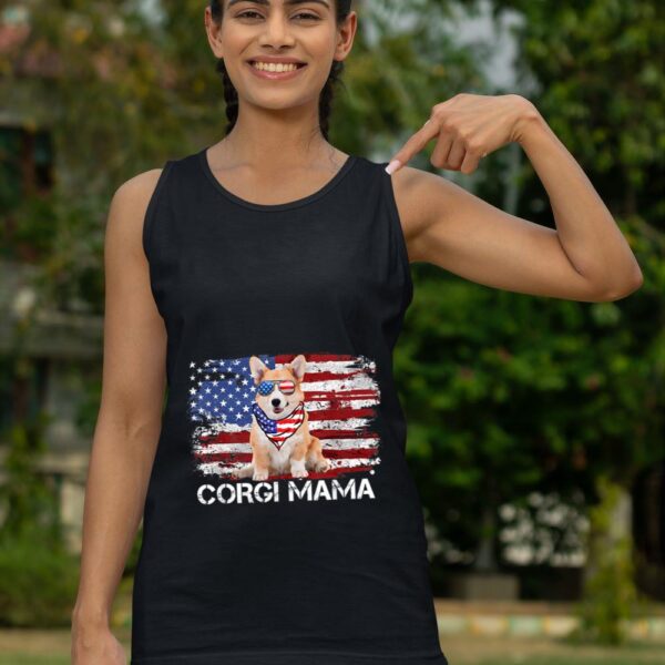 Linocasa– Corgi Mama American USA Flag Tank Top - Image 6
