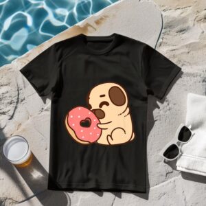 Linocasa– Cute Pug Donut T-Shirt